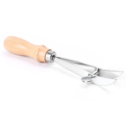 Leather Edge Creaser Tool for Crafting - Adjustable Width, Wood Handle