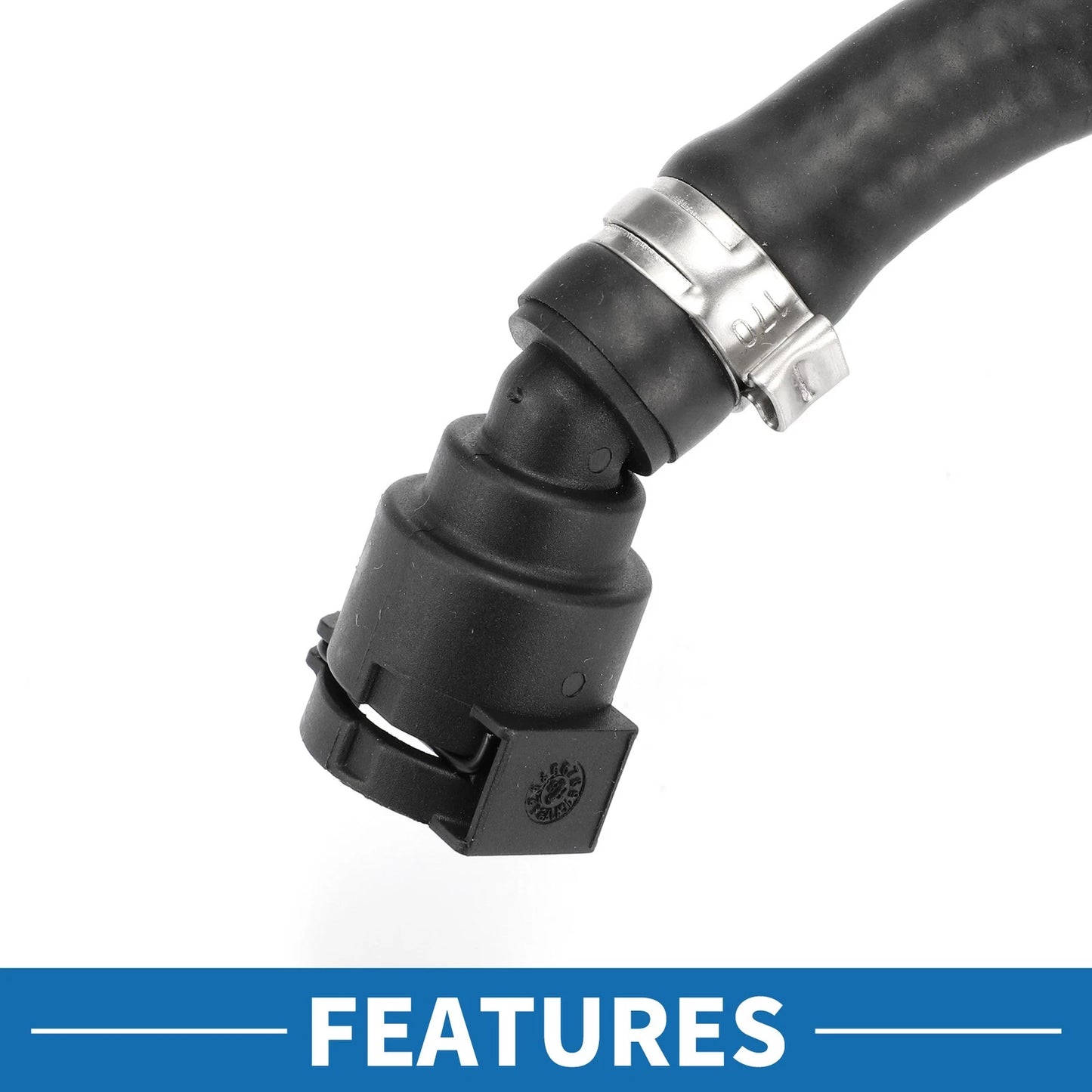 Radiator Hose for BMW 530e 2018-2020 Rubber Black 1 x Piece