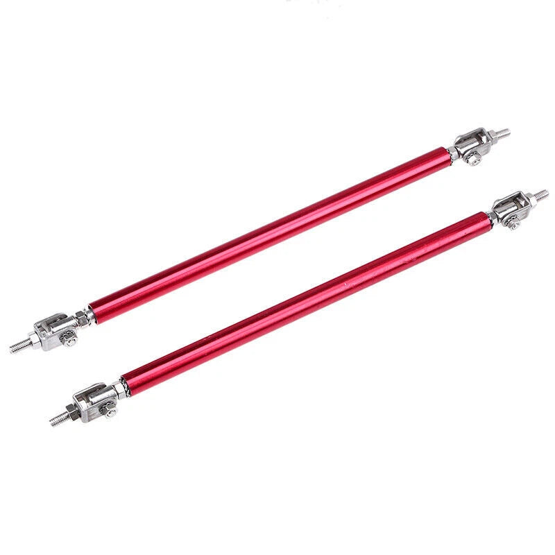 Red Adjustable 7.9"-11" Front Bumper Lip Splitter Rod