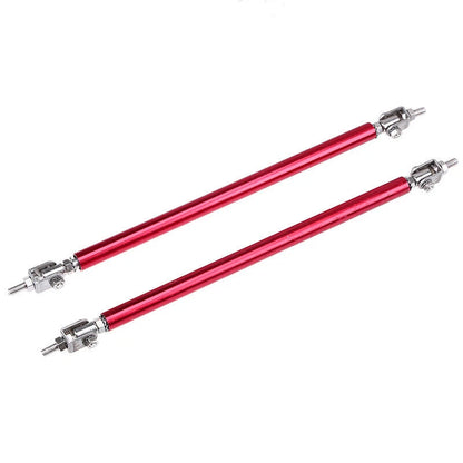 Red Adjustable 7.9"-11" Front Bumper Lip Splitter Rod