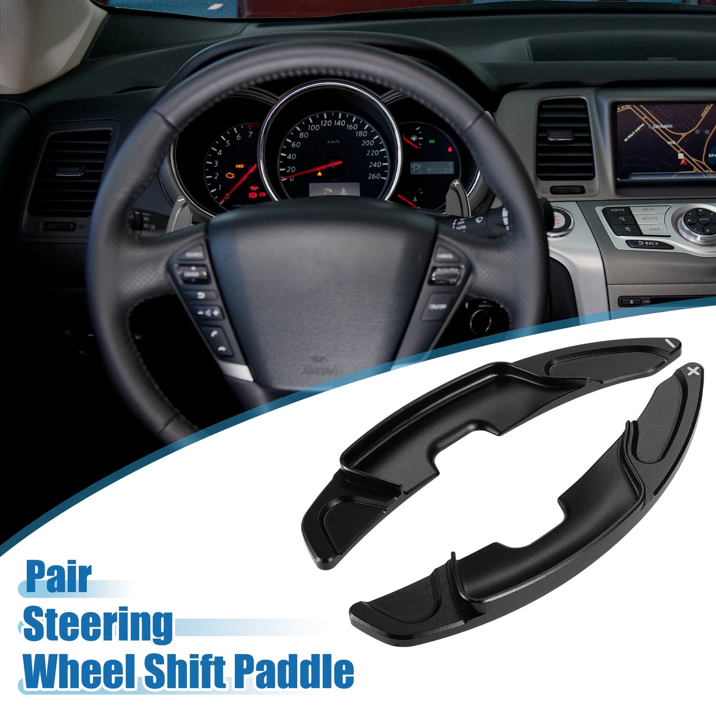 Steering Wheel Shift Paddle Covers  Black for Lexus ES200 ES260 (2018-2021)