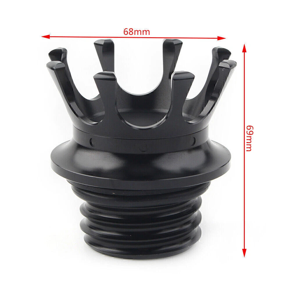 Black Gas Tank Oil Cap for Harley Sportster, Dyna, Road King, FLSTN, FXS
