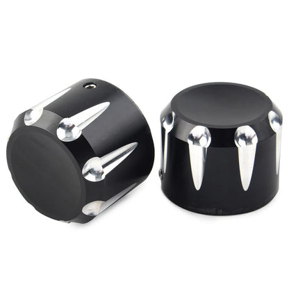 CNC Front Axle Cap Nut Covers for Harley Touring Road King Electra Glide (2009-2023)
