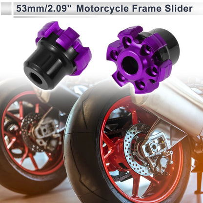 13.5mm Aluminum Alloy Slider Frame Screws 1 Set Purple Hex Key for Motorcycle