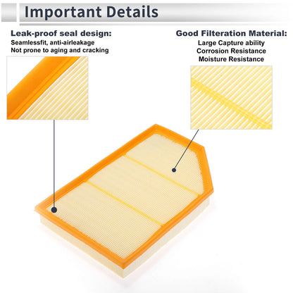 Engine Air Filter for Volvo S80 4.4L V8 (2007-2010) 1 Pcs