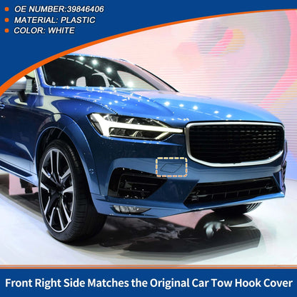 Front Side Tow Hook Cover for Volvo XC60 (2018-2021) White