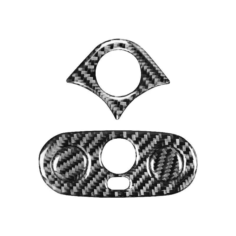 Carbon Fiber Side Mirror Remote Buttons Cover Trim Fit for Mini Cooper 2005-2006