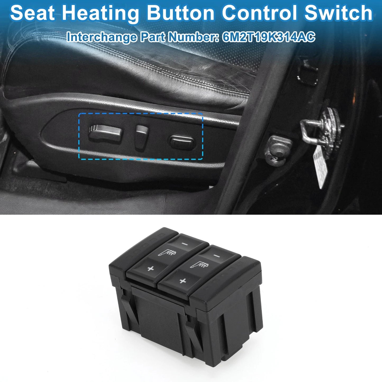 Seat Heating Button Control Switch for Ford Galaxy MK 3 & S-MAX (2006-2015)