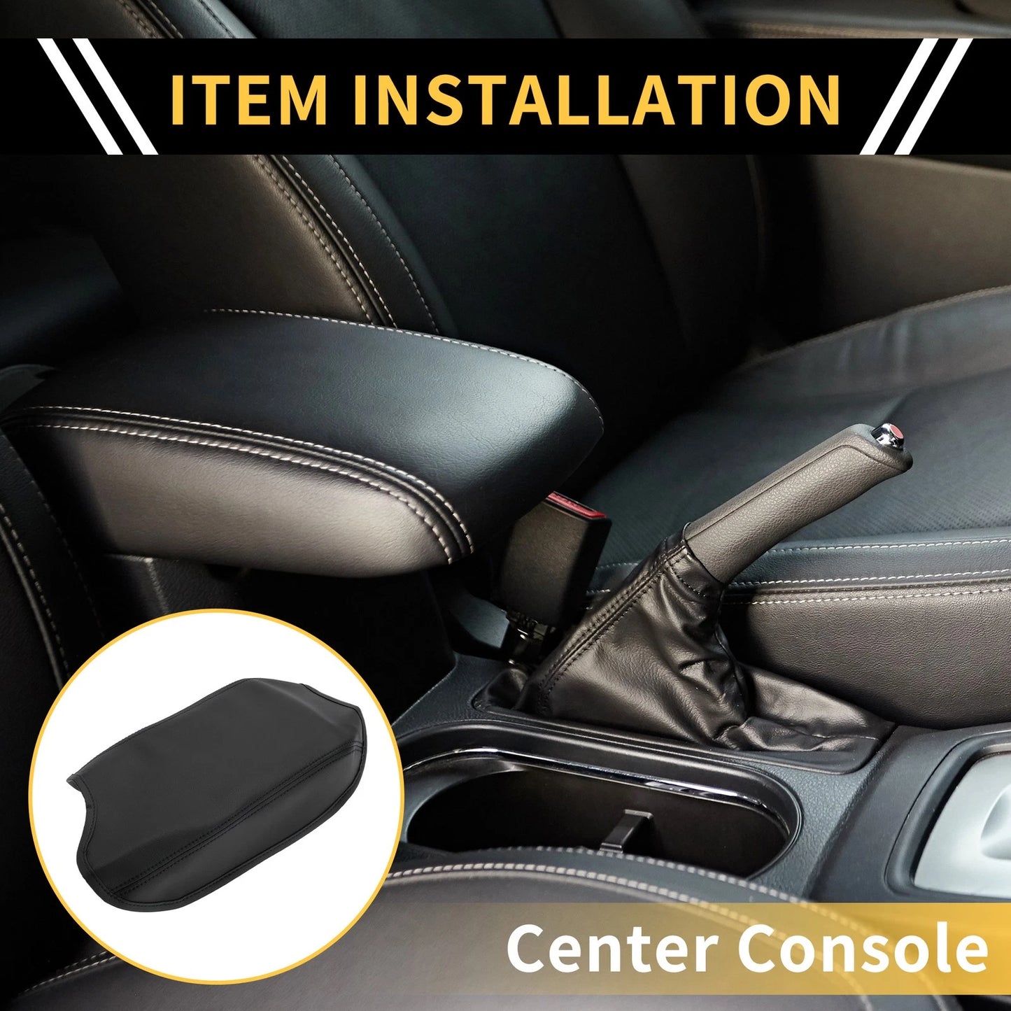 Console Lid Armrest Cover for Ford Ranger Microfiber Leather (2001-2011)