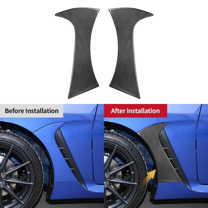 Carbon Fiber Side Fender Air Vent Cover Trim for Toyota GR86/Subaru BRZ 2022-24