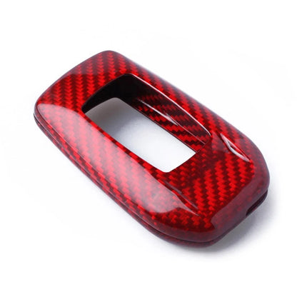 Red Carbon Fiber Key Cover Fob Pouch for Toyota Alphard RAV4 (2019-2023)