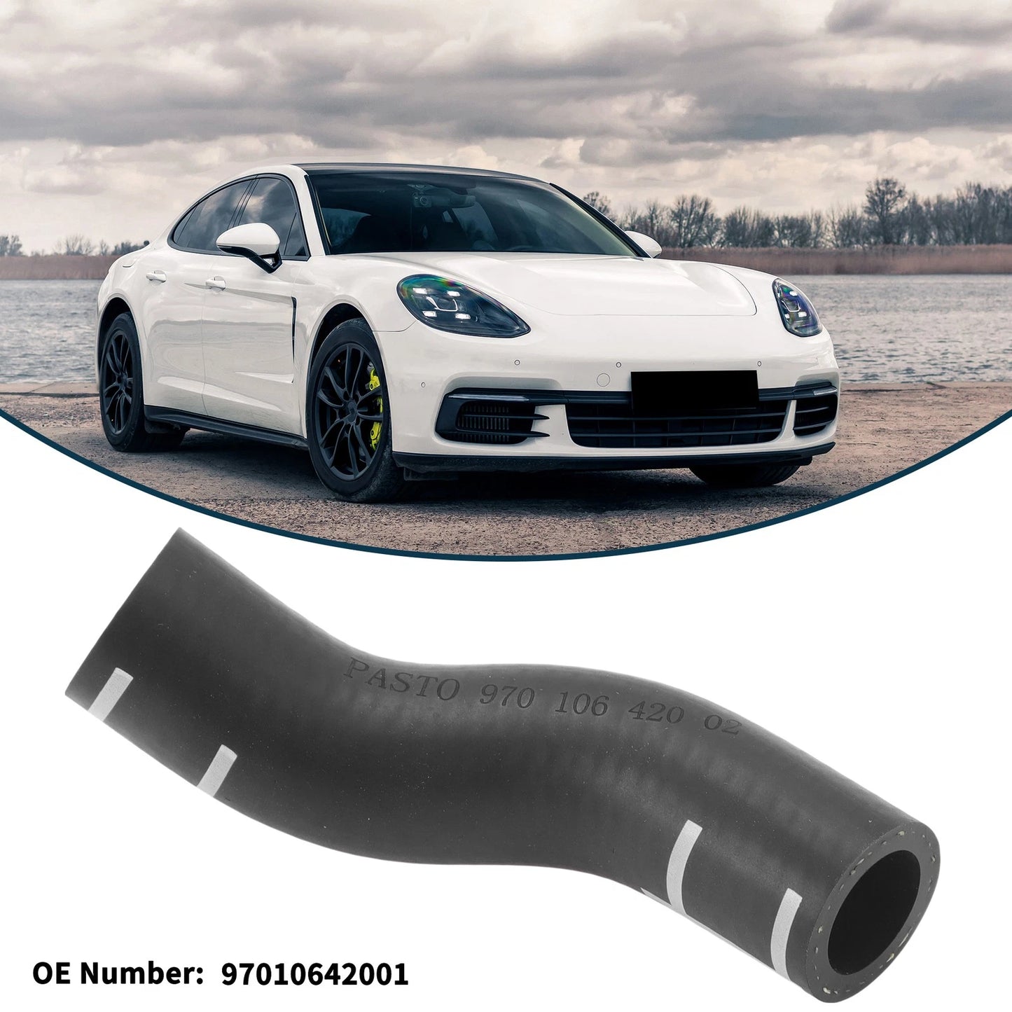 Radiator Hose for Porsche Panamera Rubber Coolant Pipe (2010-2016)