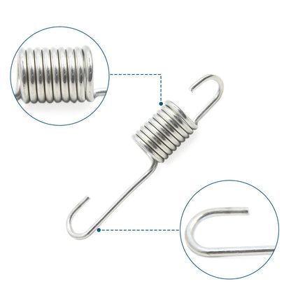 2 x 8cm Silver Tone Metal Motorcycle Brake Pedal Return Spring for Honda CG125