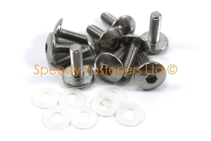 Screws / M5 x 16mm - 10 Pack / Stainless Steel Polished Flat Head Trim Screws