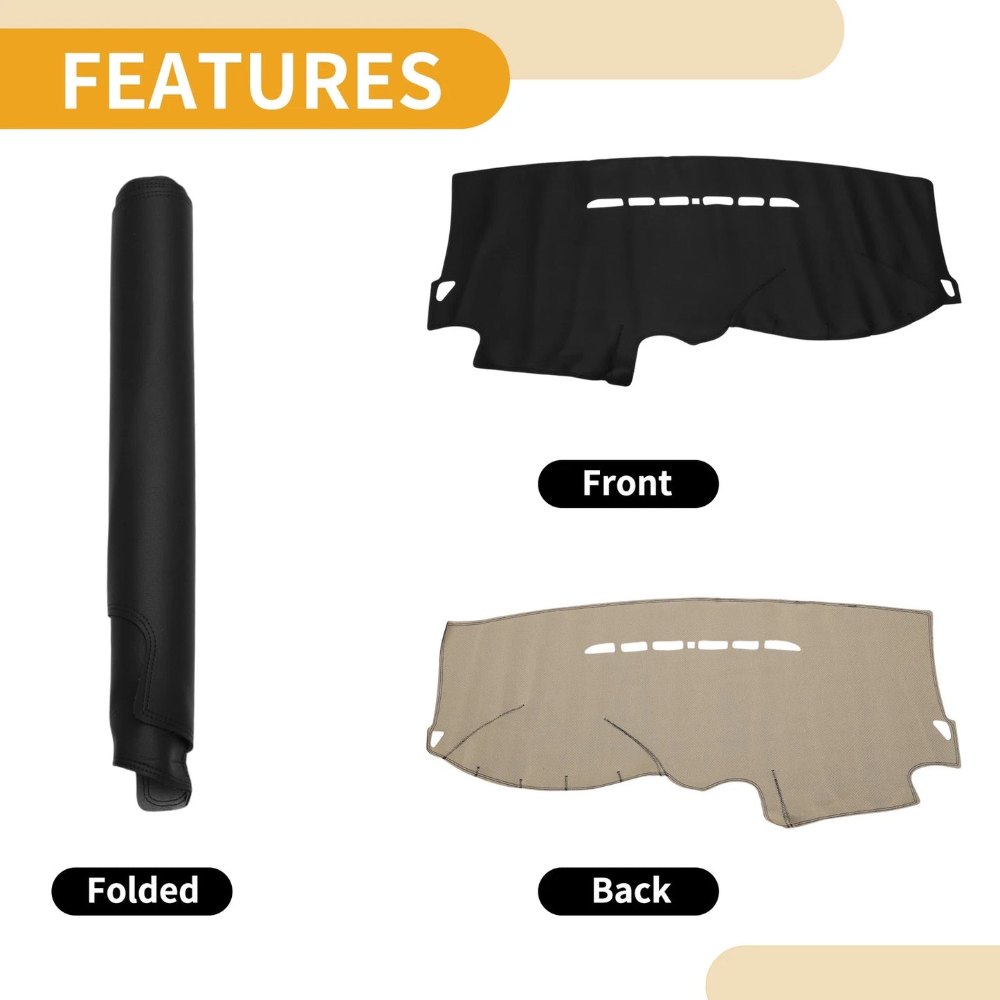Dashboard Cover for Ford Focus MK2 2005-2011 Black 1 x Anti-Slip