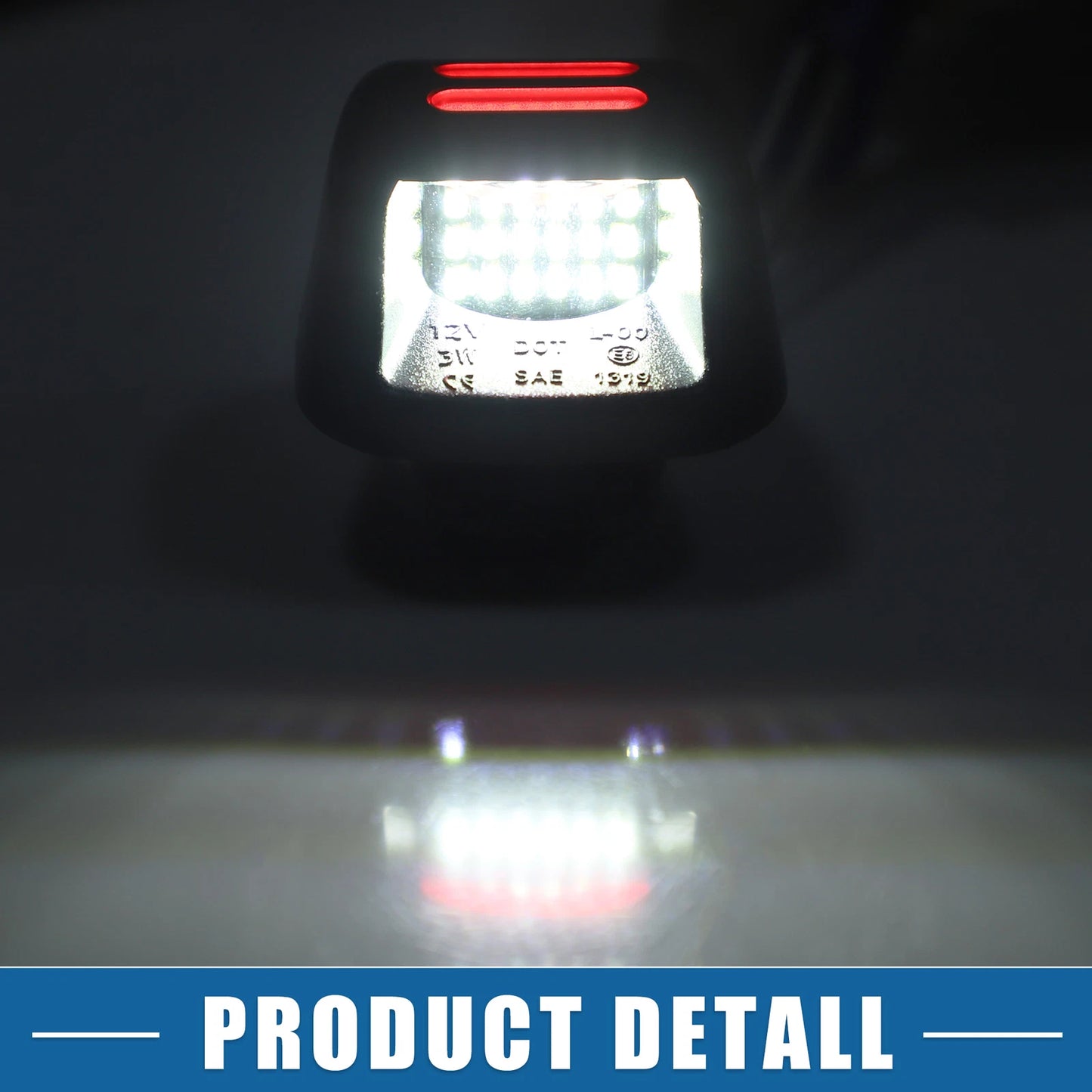 White Red LED License Plate Light Assembly  for Nissan Frontier
