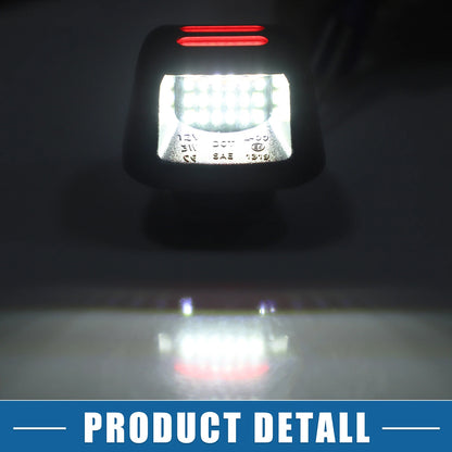 White Red LED License Plate Light Assembly  for Nissan Frontier