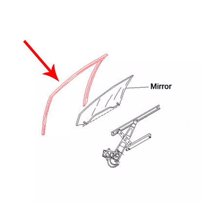 Front Door Glass Run Channel for Toyota Corona Sedan 1992-1996