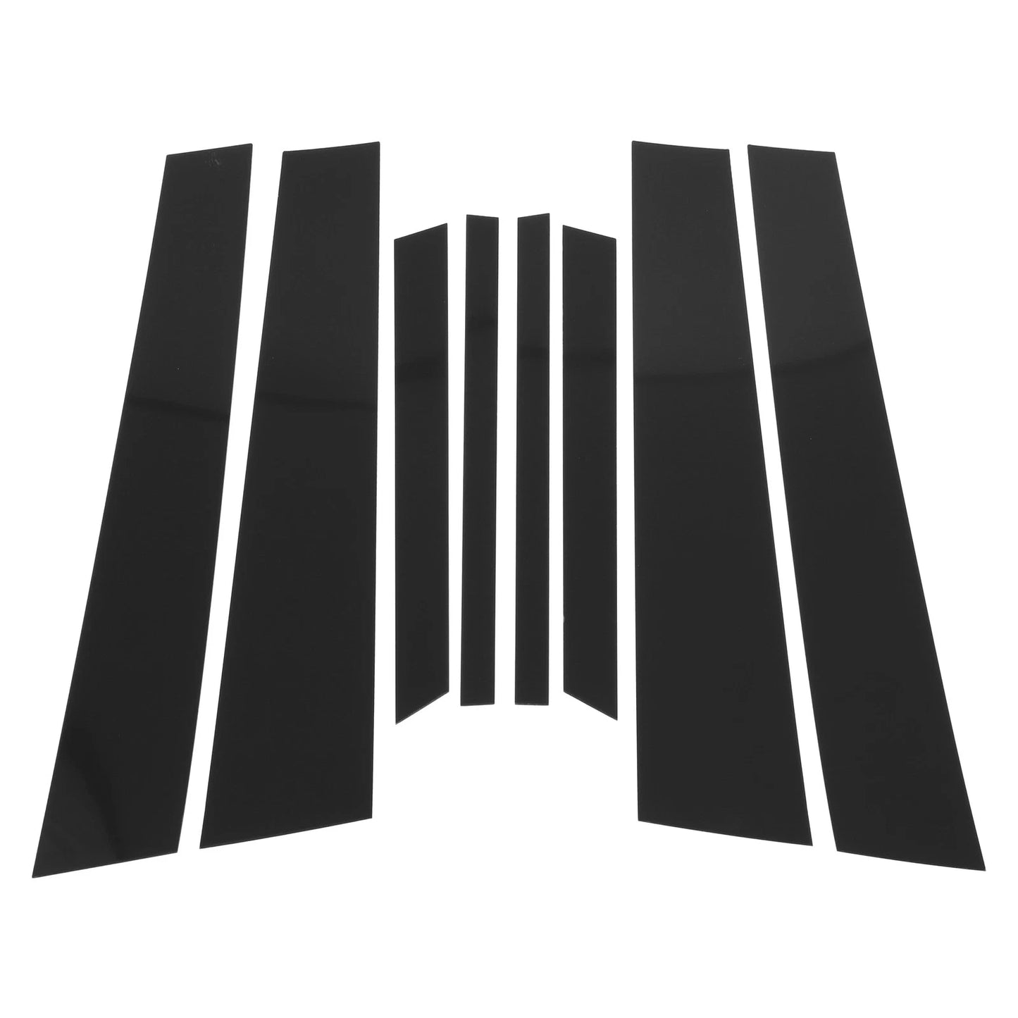 8 Pcs Door Pillar Window Trim for BMW X6 (2002-2013) Black
