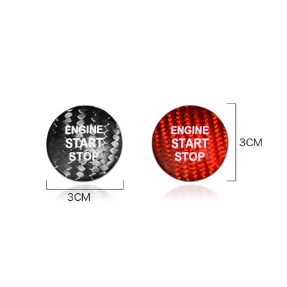For Lexus IS ES GS Red Carbon Fiber Engine Start Buttons Cover Cap Sticker