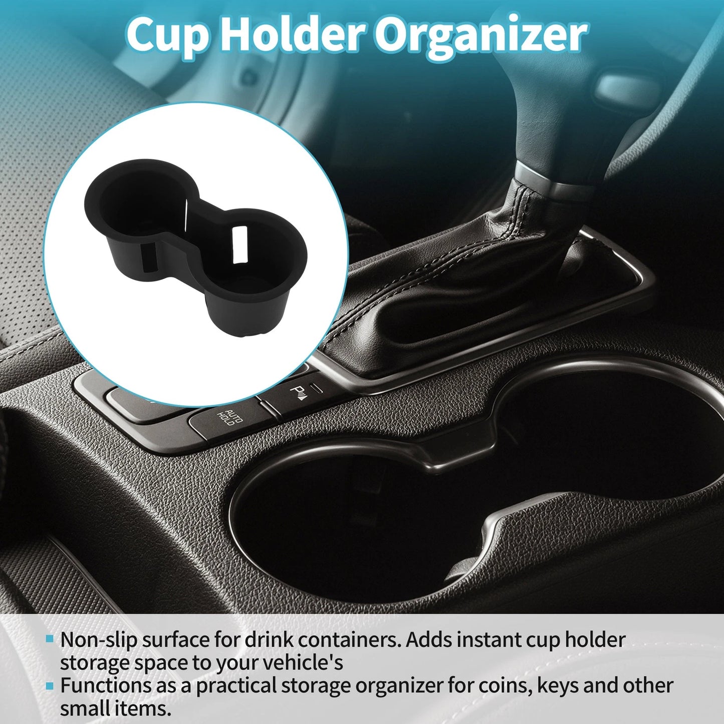 1 x Center Console Cup Holder Organizer for Toyota Highlander (2020–2024)