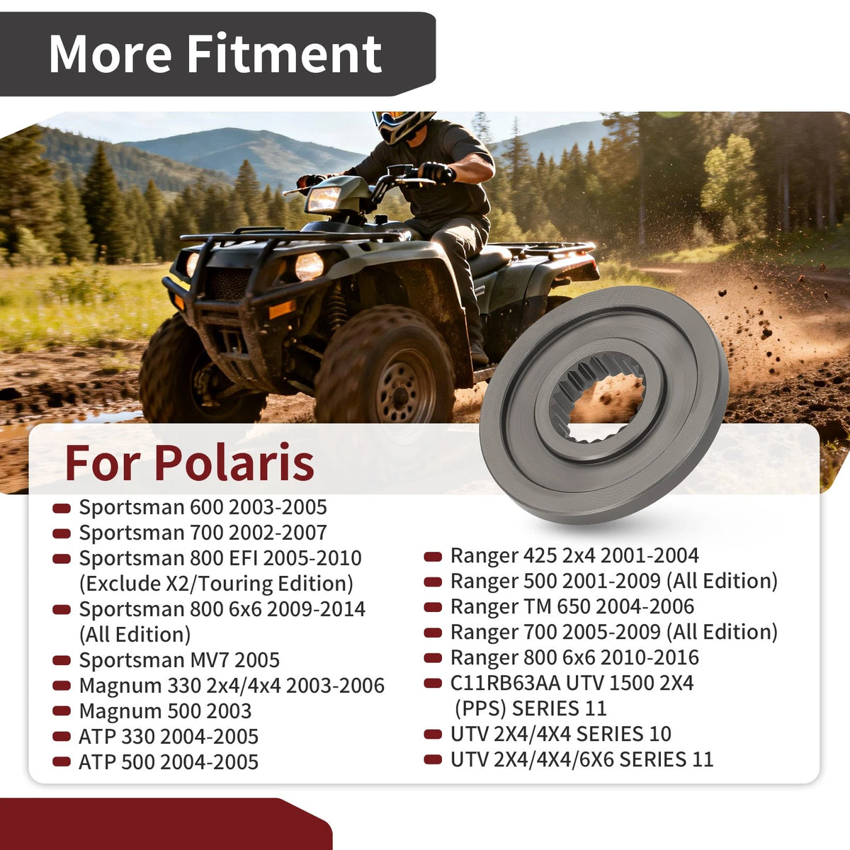 Engagement Dog 6 Face for Polaris ATP 330 500 (2004–2005)