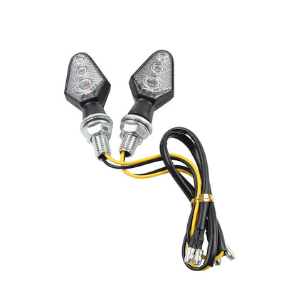 8MM Motorcycle Turn Signal Light Mini Indicator Amber Lamp for Honda Suzuki