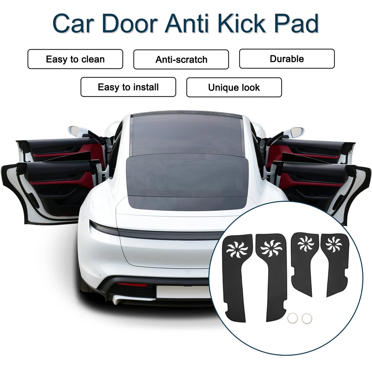 Car Door Anti Kick Pad Sticker Protector for Lexus LX570 (2009-2014)