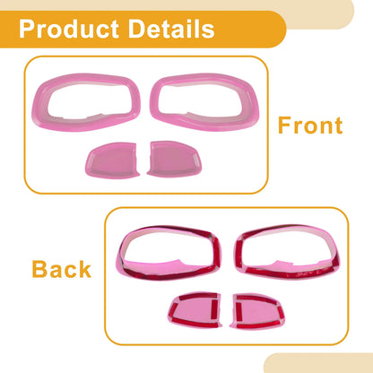 Interior Door Handle Bowl Cover Trim for Jeep Renegade (2015-2023) - 4 x Pink ABS
