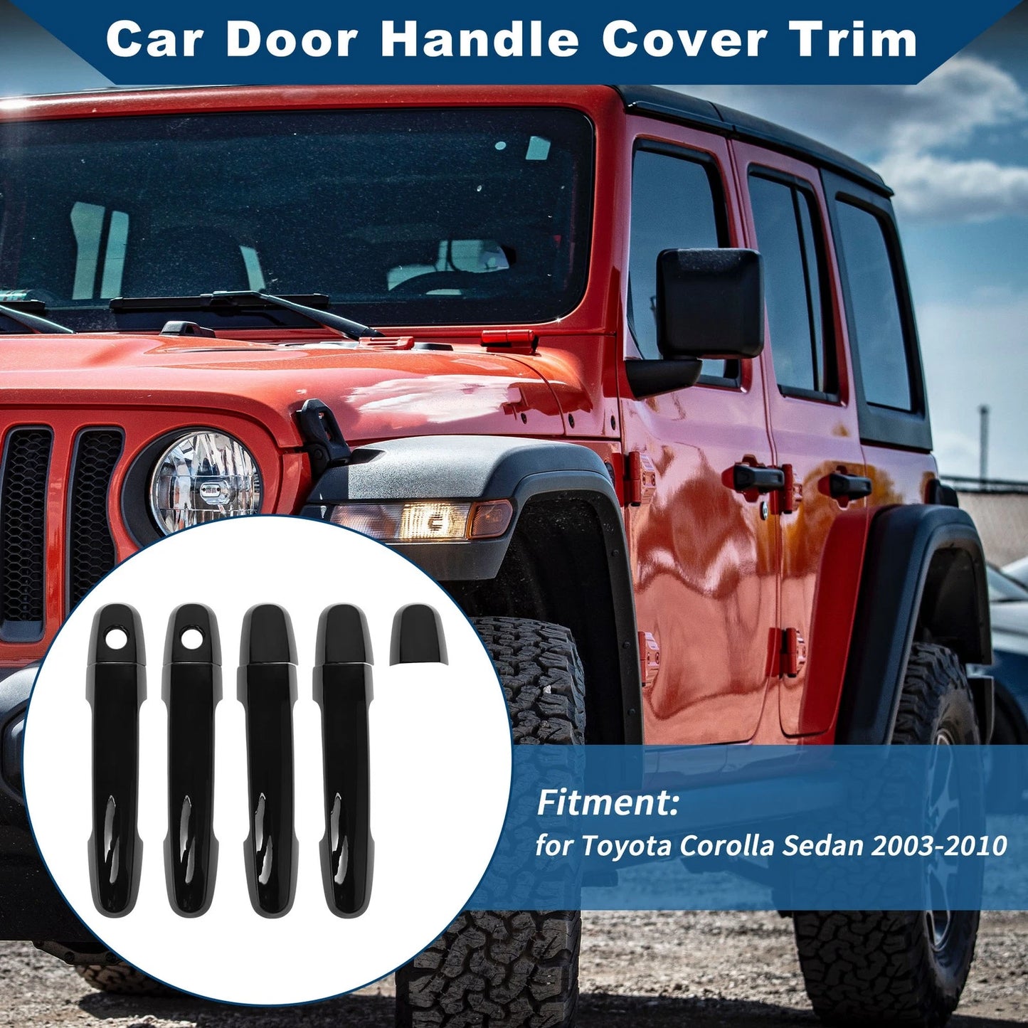 Car Door Handle Cover Trim for Toyota Corolla Sedan (2003–2010)
