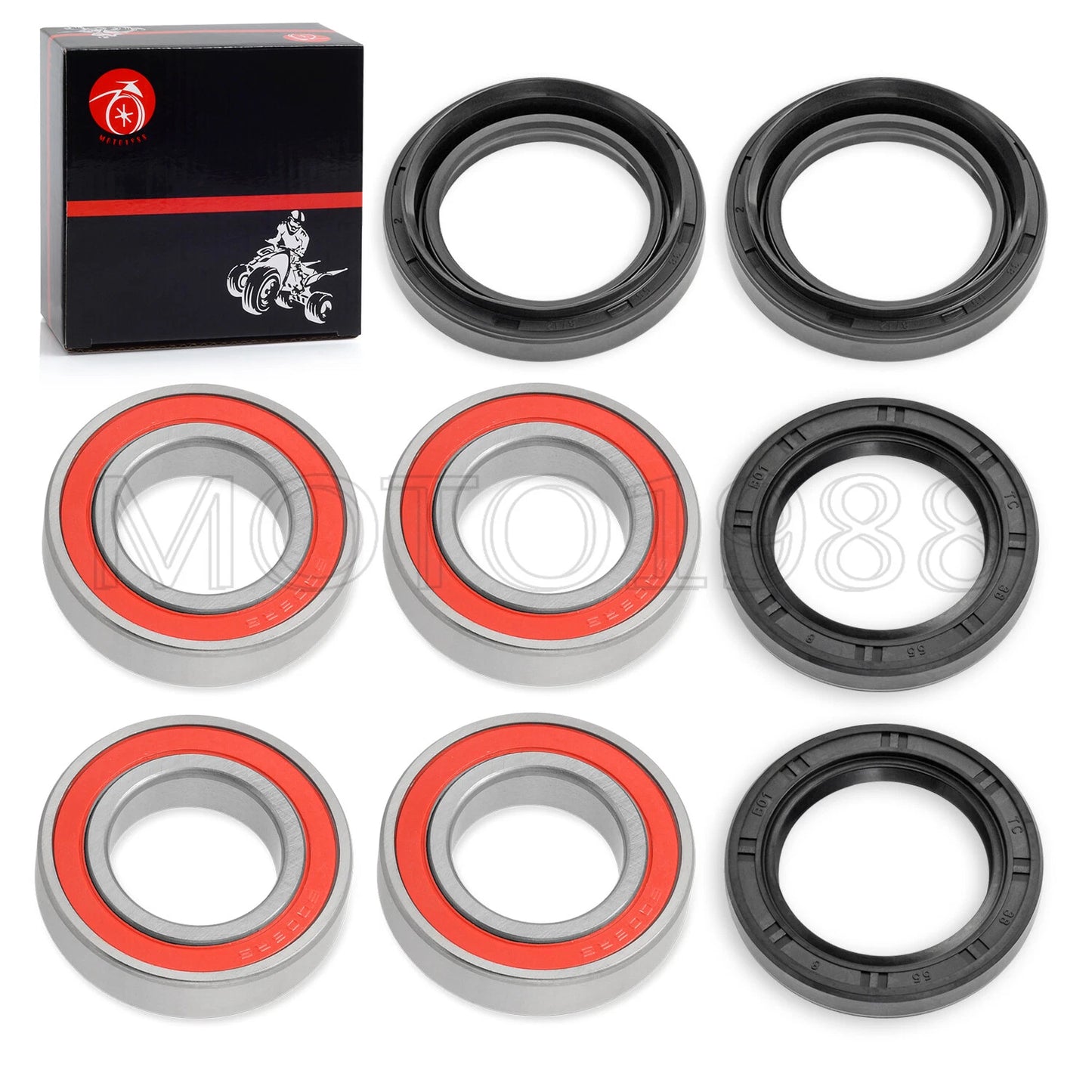 2 x Front Wheel Bearing Seal Kit for Yamaha Rhino 450/660/700 YXR (2004–2013)
