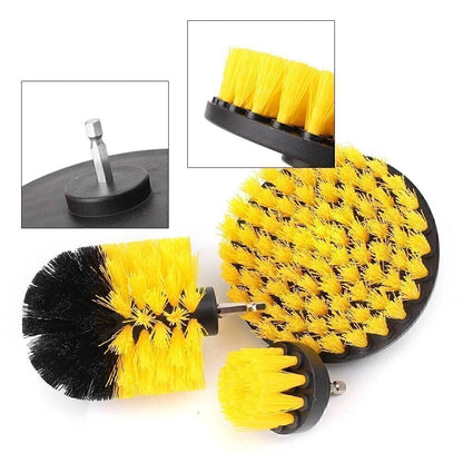 Electric Rotary Cleaning Brush Tool Kit for Car - Round Power Bristle (2023)