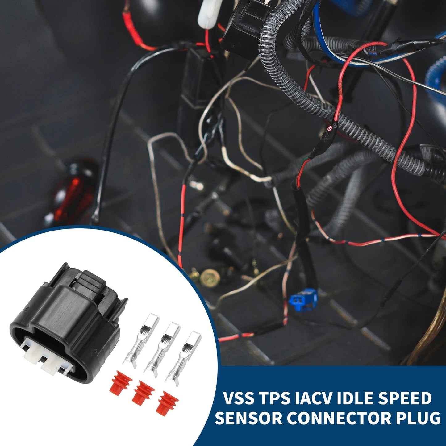 Idle Speed Sensor Connector Plug Female Wire Terminal for Toyota
