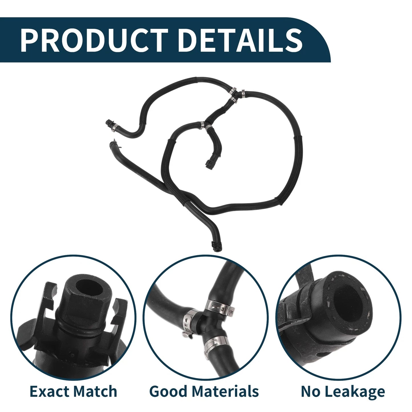 Radiator Hose for Ford Escape 2.0T (2017) Rubber Coolant Pipe