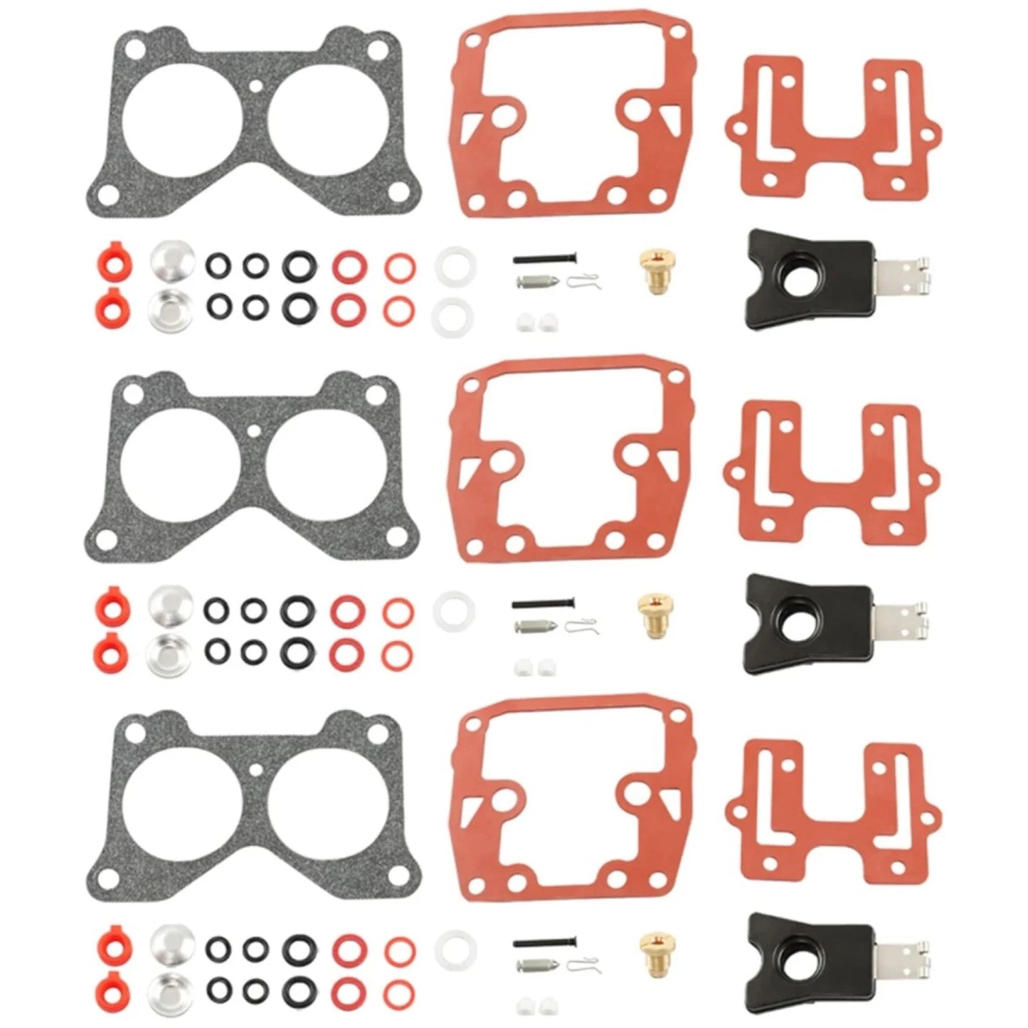 3Pcs Johnson Evinrude Carb Repair Kit with Float for BRP/OMC Carburetor