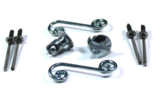 2 x 40 Panel Quick Release Fastener Quarter Turn Slotted + Clips