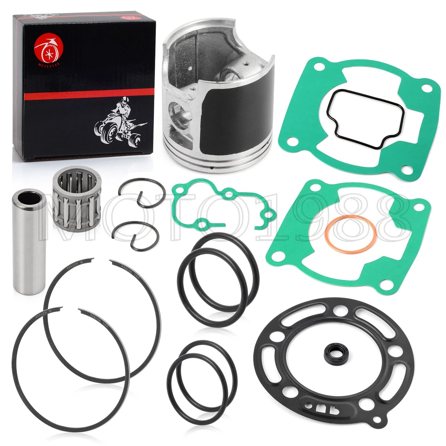 Piston Bearing & Piston Ring Gasket 52.5mm for Kawasaki KX100 (1995–2013)