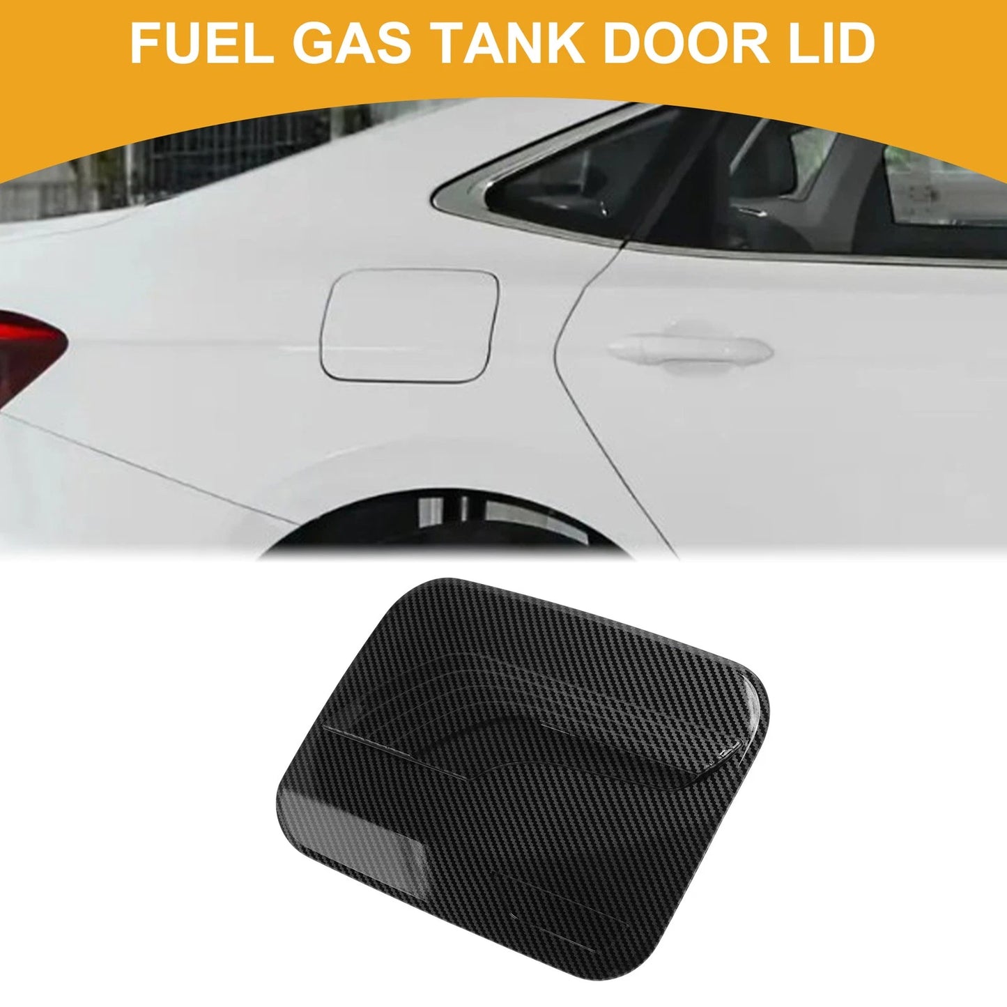 Fuel Tank Door Cap Carbon Fiber Black for Toyota RAV4 (2019–2025)