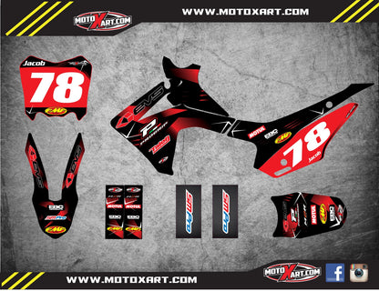 Custom Graphics Kit for Honda CRF 110 2013-2018 Barbed Style Stickers