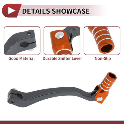 Folding Motorcycle Gear Shifter Lever Titanium Tone Orange for Kayo T6