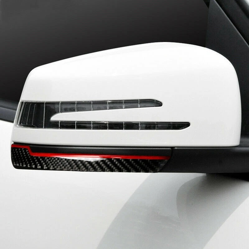 Carbon Fiber Door Mirror Stripe Trim for Benz W204 W212 GLA (2010-2019)