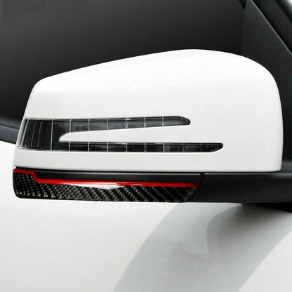 Carbon Fiber Door Mirror Stripe Trim for Benz W204 W212 GLA (2010-2019)