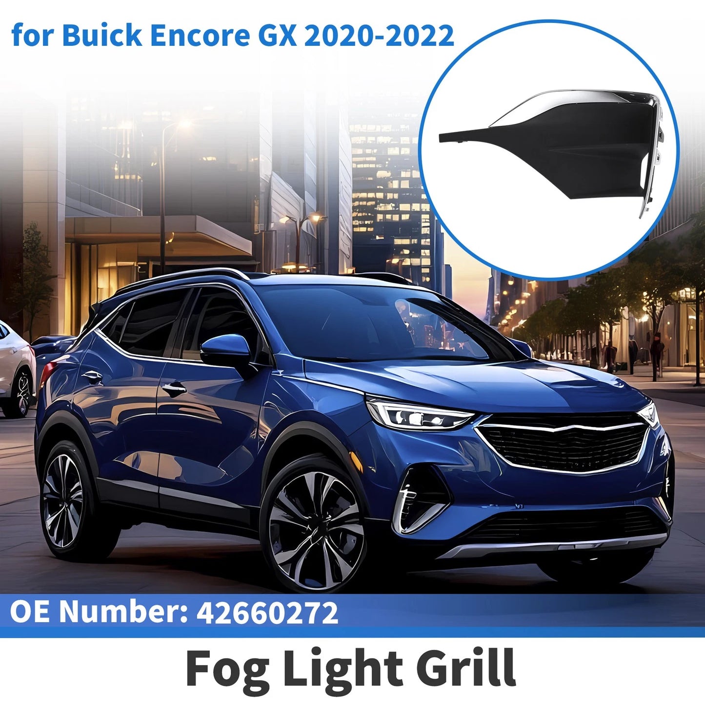 Front Right Fog Light Grill for Buick Encore GX (2020–2022)