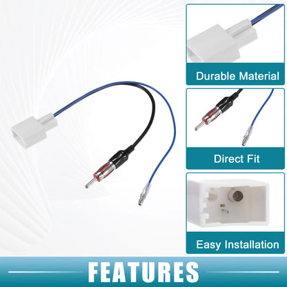 Stereo CD Player Radio Wiring Harness & Antenna Adapter for Toyota (2010-2019)