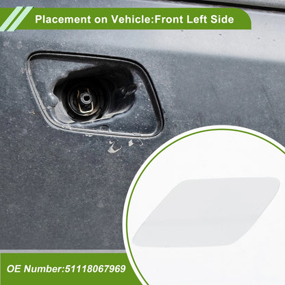 Front Left Washer Nozzle Cover Cap for BMW 320i White (2013-2018)