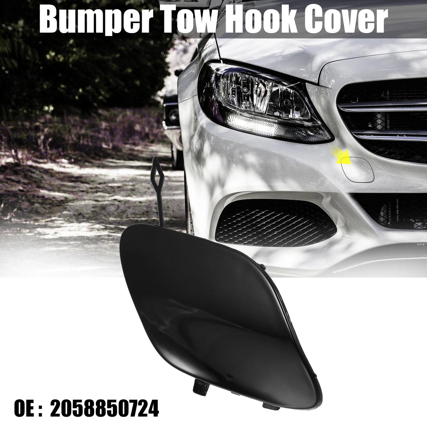 Front Bumper Tow Hook Cap for Mercedes C63 AMG S (2017-2018)