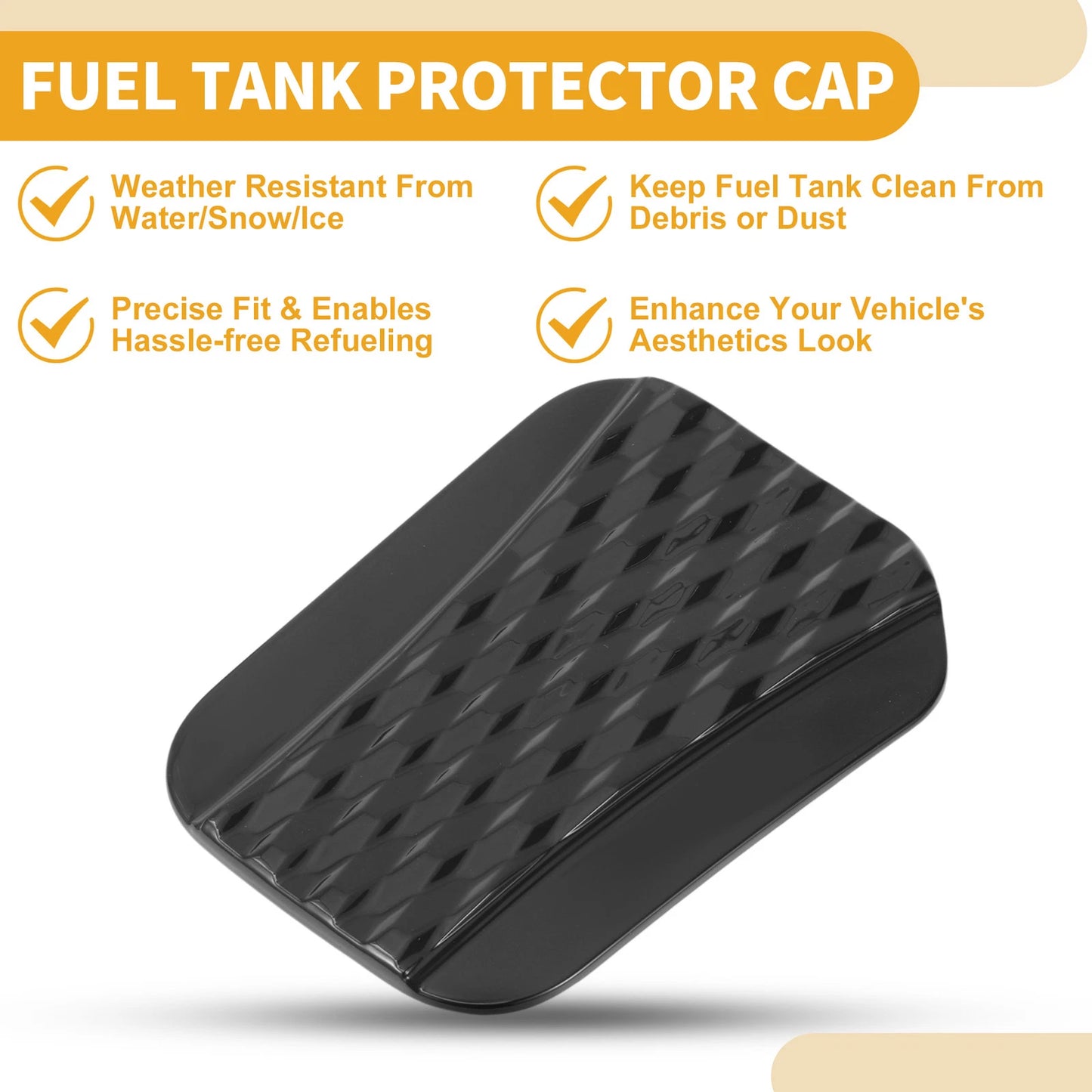 Fuel Tank Door Cap for Ford Bronco 2024-2025 Fuel Filler Flap Cover Black