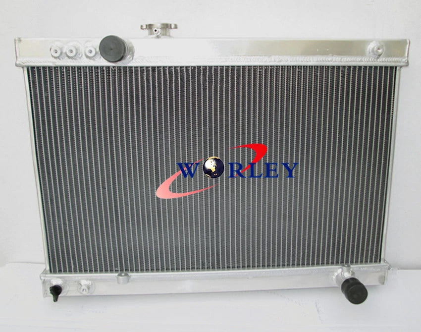 Aluminum Radiator + Fans for Toyota Supra MK3 MA70 MA71 3.0L JZA70 (86-93)