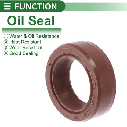 Oil Seal / 15x22x7mm / Rotary Shaft Seal FKM Rubber 5 Pcs