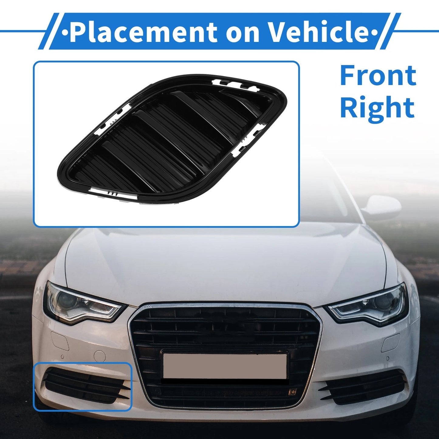 1 Pc Front Right Fog Light Grill Black for Buick Envision (2021–2023)